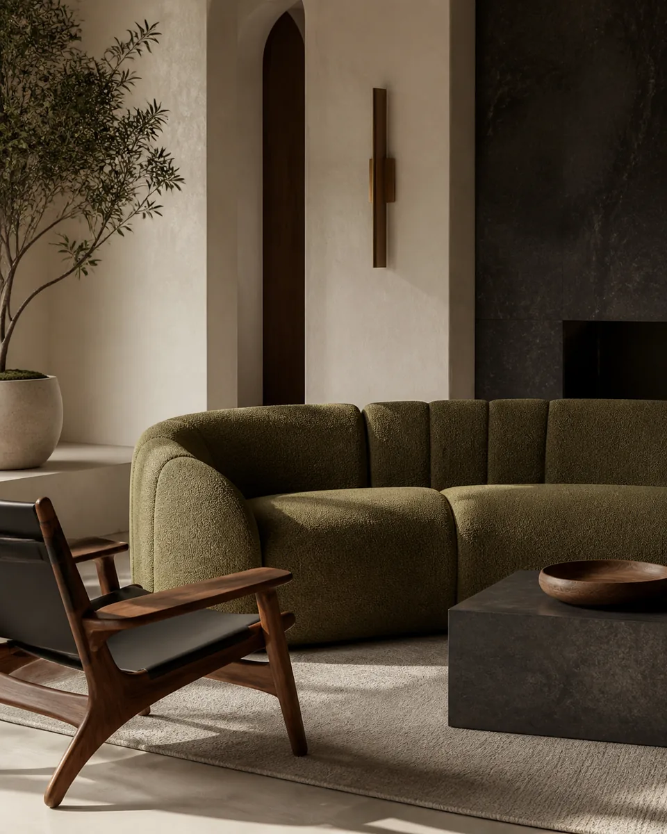 Crafted custom sofa detail